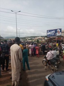 Residents of Ado Ekiti protest kidnap of four persons by suspected gunmen
