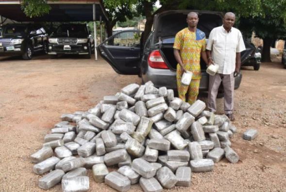 Fmr police officer, partner arrested with 320 blocks of Cannabis in Plateau state