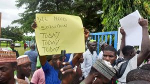  IBBU tuition fees hike: Students protest, barricade entrance of Niger State House of Assembly