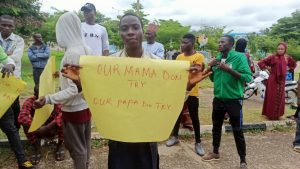 IBBU tuition fees hike: Students protest, barricade entrance of Niger State House of Assembly