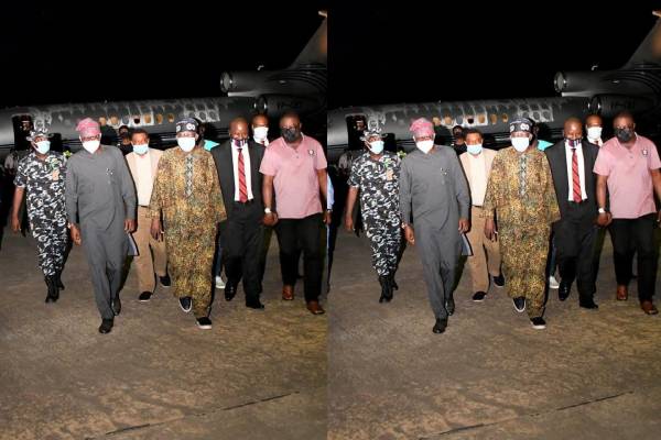 Breaking: Tinubu returns, thanks President Buhari, Speaker, Governors