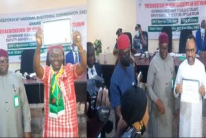 Breaking: INEC presents certificates of return to Soludo, deputy