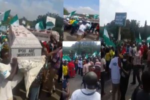 Opposing groups clash outside court premises over Kanu’s trial