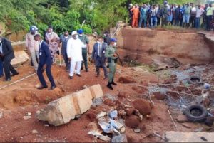 Gov. Ugwuanyi inspects Atavu bridge ravaged by erosion