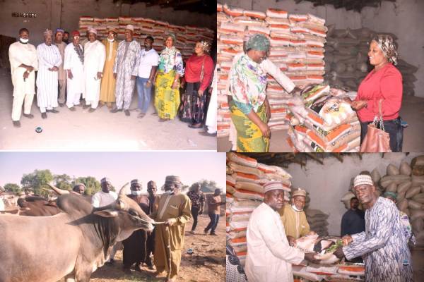Christmas_ Yari donates 500 bags of rice, 15 cows, N1m to Igbo, Yoruba communities in Zamfara