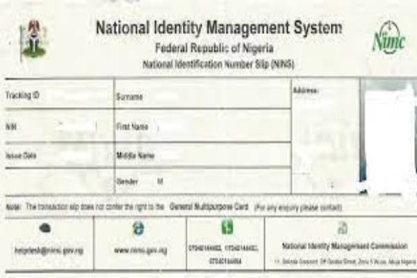 NIN slip will be replaced with digital tokens by January 1 – FG