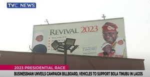 2023: Businessman donates campaign billboards, vehicles to support Tinubu