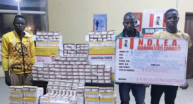 NDLEA arrests trans-border drug traffickers with 48,000 tablets of Tramadol