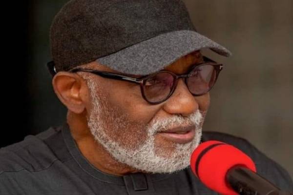Akeredolu raises alarm over withdrawal of soldiers from correctional centers in Ondo
