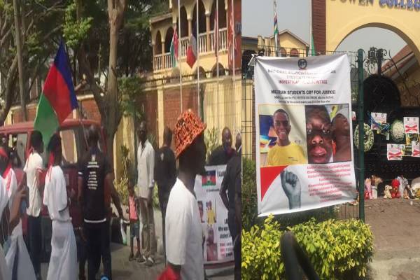 IYC protests at Dowen college, demands justice for death of Sylvester Oromoni