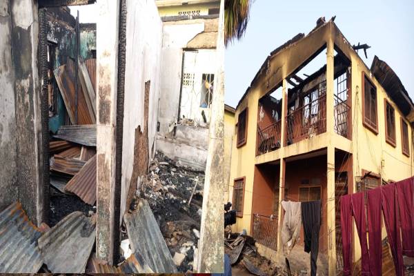 Fire razes Storey Building in Ilorin, Kwara State