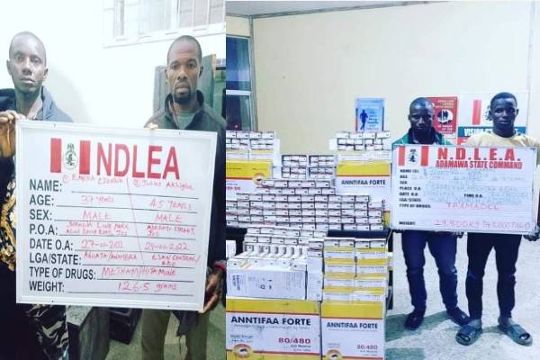 NDLEA arrests 3 trans-border traffickers, intercepts tramadol tabs, 1,229kg imported Loud in Lagos