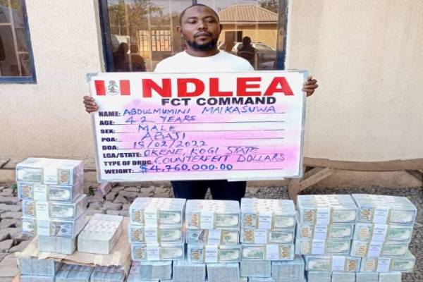 NDLEA intercepts counterfeit $4 7m cash in Abuja