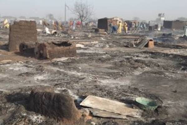 Fire Guts IDPS' Camp, 5 killed, 100 shelters affected