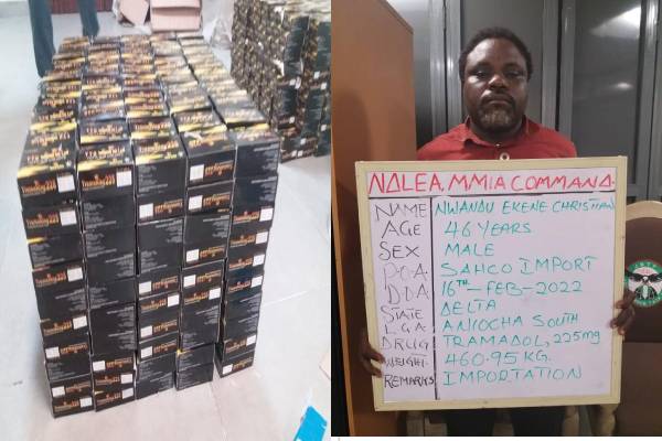 NDLEA intercepts Tramadol, cash consignments from Pakistan, Austria, Italy at Lagos airport