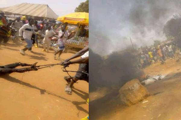 suspected ritualist burnt to ashes in Nasarawa