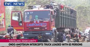 Ondo Amotekun intercepts truck loaded with 63 persons, stolen motorcycles