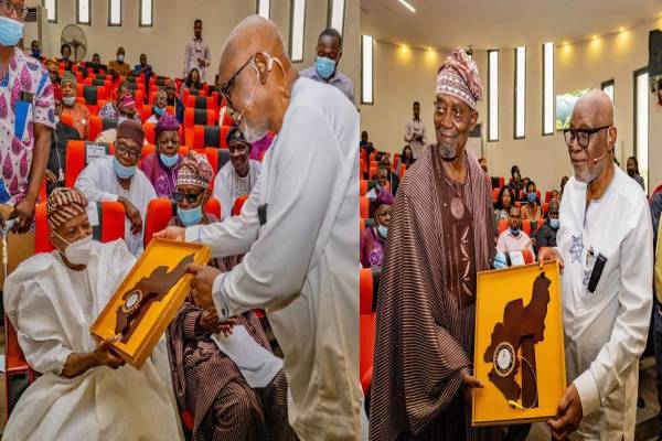 Governor Akeredolu Honours Afenifere Leaders, Two Others, Faults Call For LG Autonomy