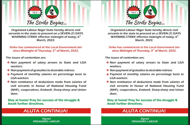 Labour begins seven-day warning strike in Niger