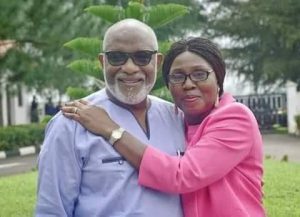 Akeredolu backs wife’s senatorial ambition In Imo