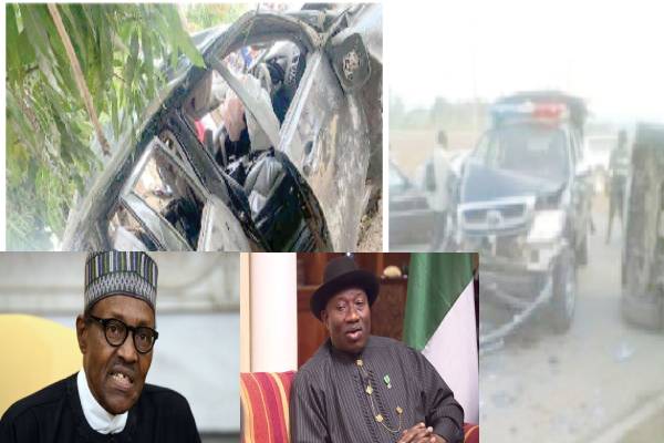 Ex-President Jonathan’s road crash saddening, says Buhari