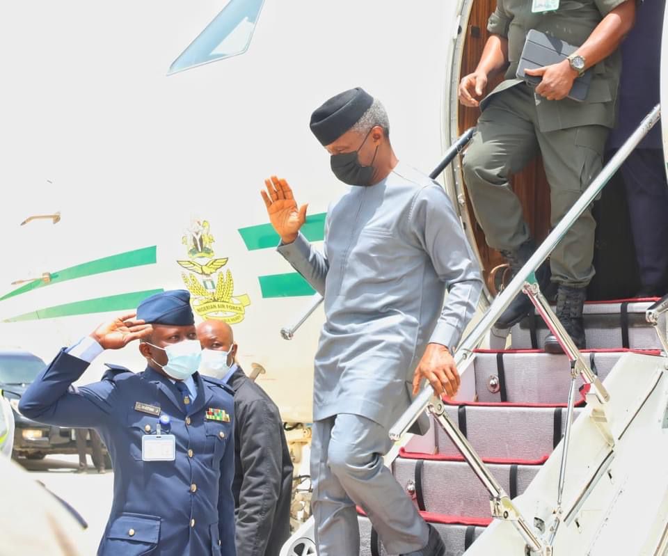 Osinbajo arrives in Maiduguri on one-day official visit