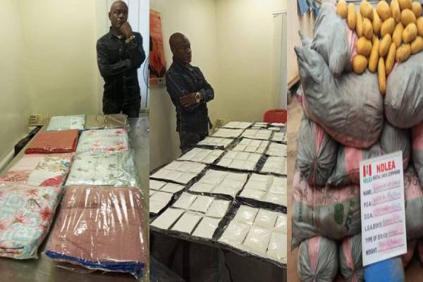 NDLEA intercepts parcels of Cocaine hidden in children duvets at MMIA, Lagos