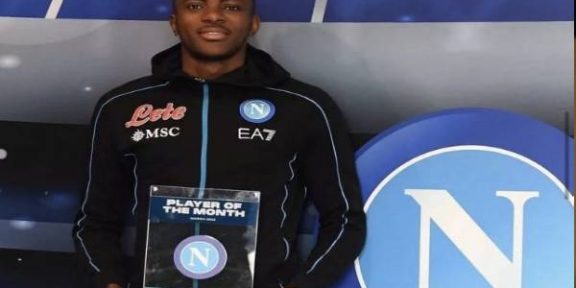 Super Eagles striker Osimhen named Napoli player for March