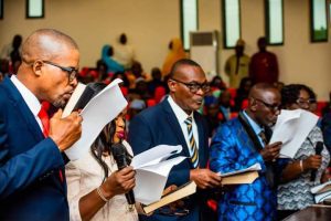 Governor Akeredolu swears in New Permanent Secretaries