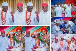 Ooni blesses Oyebanji at Oba Aniyi’s coronation ceremony