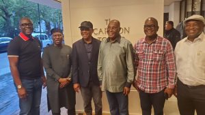 Wike turns “beautiful bride” as he finally meets Atiku in London