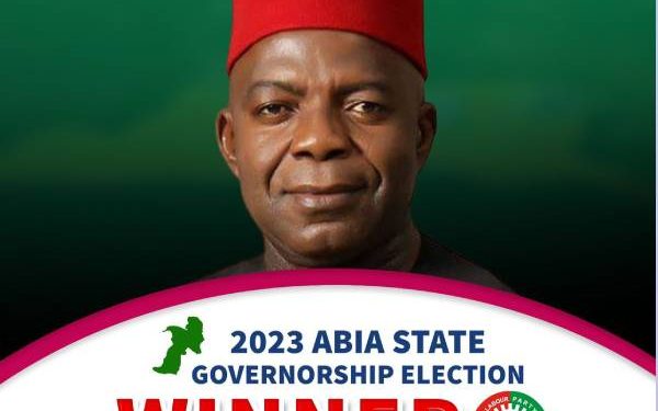 INEC DECLARES ALEX OTTI OF LABOUR WINNER OF ABIA STATE GOVERNORSHIP ELECTION