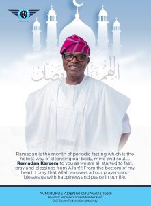  Ekiti Lawmaker-elect, Ojuawo greets Muslim faithful on Ramadan