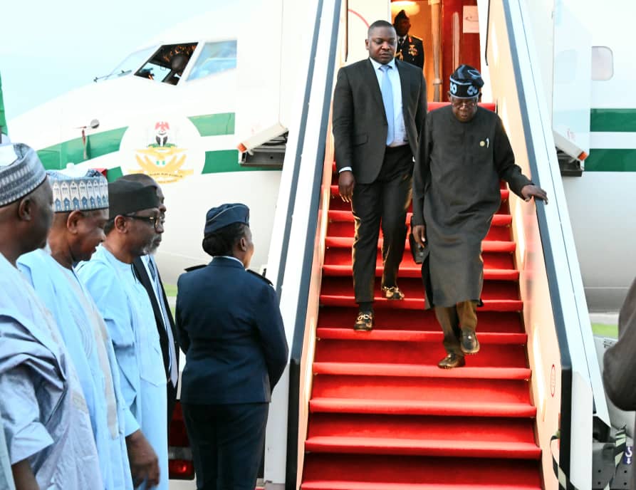 President Tinubu returns to Abuja, after work vacation in Paris