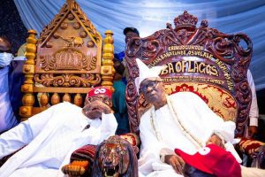 Tinubu celebrates Oba of Lagos, Rilwan Akiolu at 80