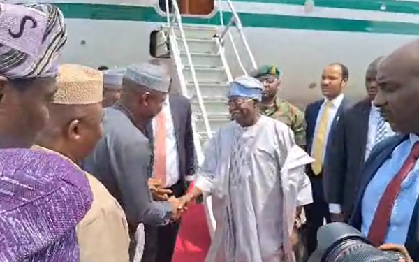 President Tinubu arrives Akure, Ondo for series of engagements
