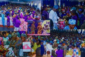 Makinde, wife distribute food items to elderly in Ondo