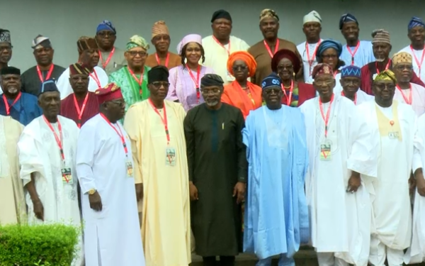 Tinubu receives delegation of Yoruba leaders at Presidential villa