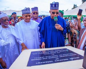 PIX THREE – VICE PRESIDENT, DG NEMA, KADUNA GOVERNOR, OTHERS AT THE GROUND BREAKING CEREMONY OF RSPIC IN KADUNA