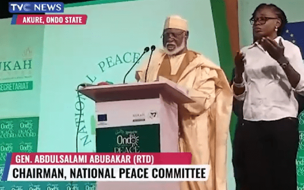 Ondo election: Nat'l Peace C'mmittee Chairman urges political parties to shun violence