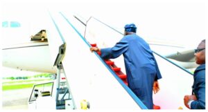 PRESIDENT TINUBU DEPARTS FOR LAGOS TO MARK ECOWAS’S 5OTH ANNIVERSARY, COMMISSION PROJECTS