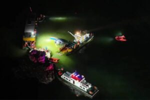 Scene of Capsized Boat