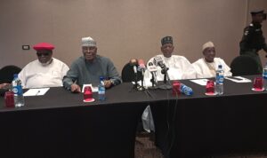 Atiku, Mark hold closed-door meeting with PDP leaders