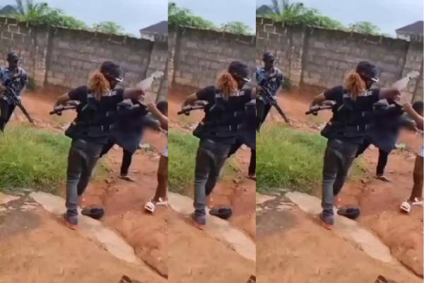 Video: Vigilante beat, strip Female Corps Member in Anambra