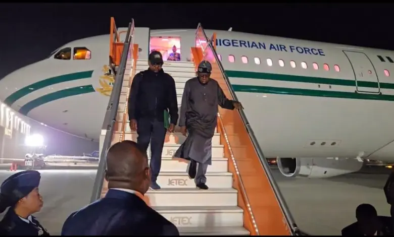 President Tinubu Arrives In Dubai On Brief Stopover Ahead Japan, Brazil trip