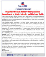 Dangote clarifies mass sack