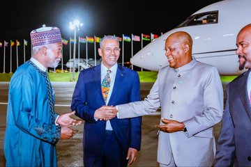 Shettima arrives Ethiopia