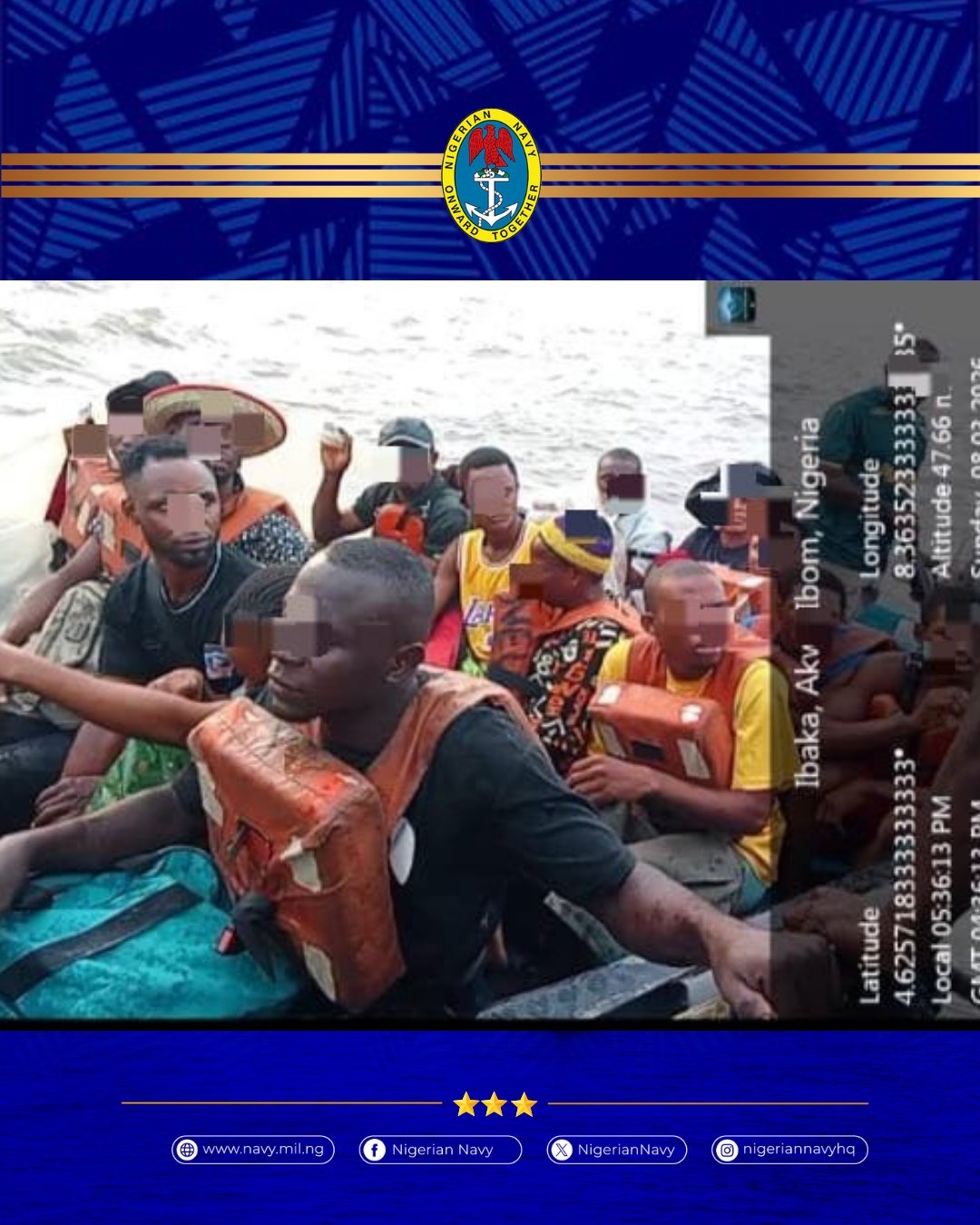 Navy Rescues 16 Passengers, Foils Sea Robbery Attempt Along Ibaka–Calabar Channel